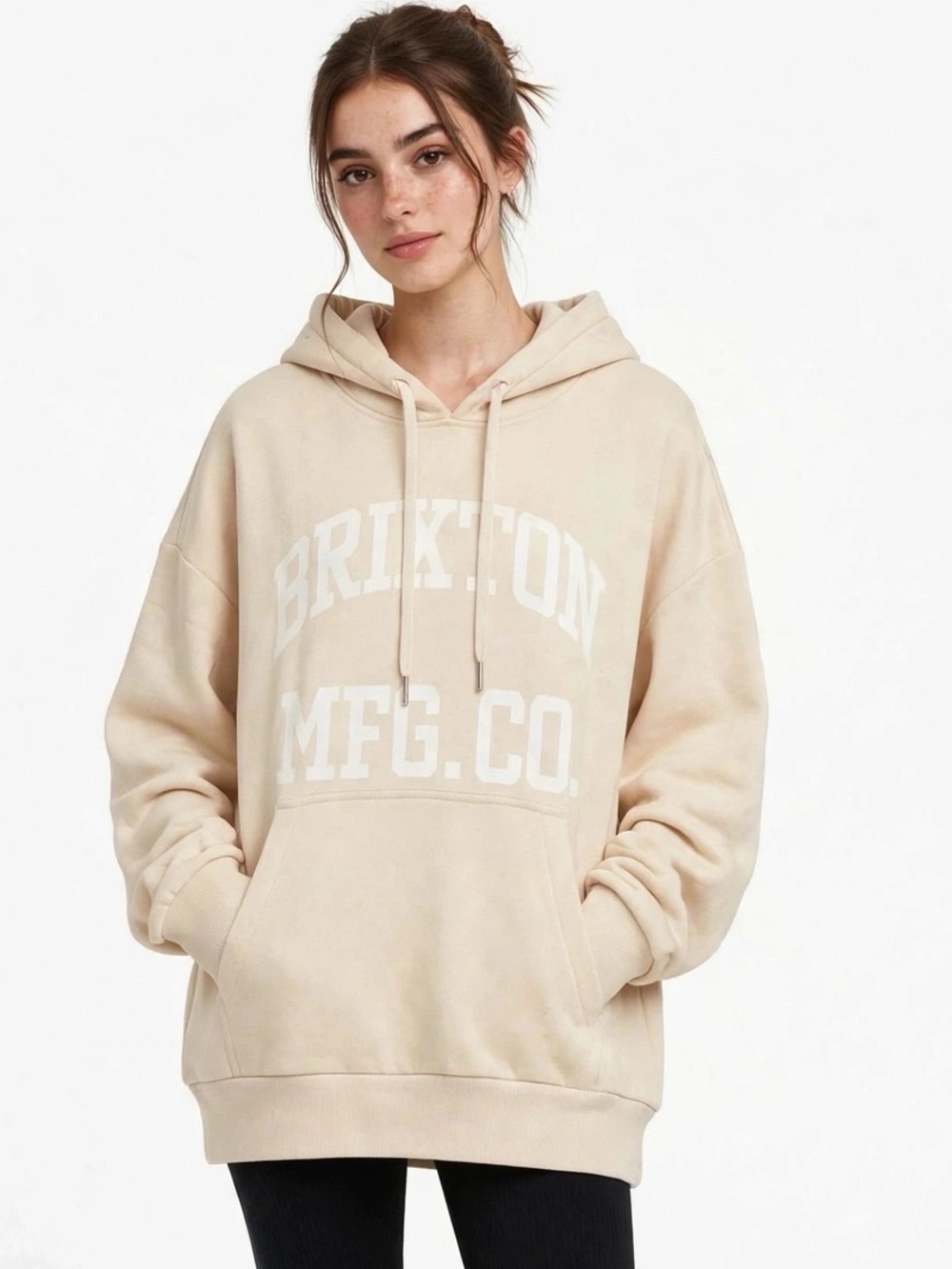 Brixton Women’s Tan Broken-In Hoodie Sweater – Size S – New